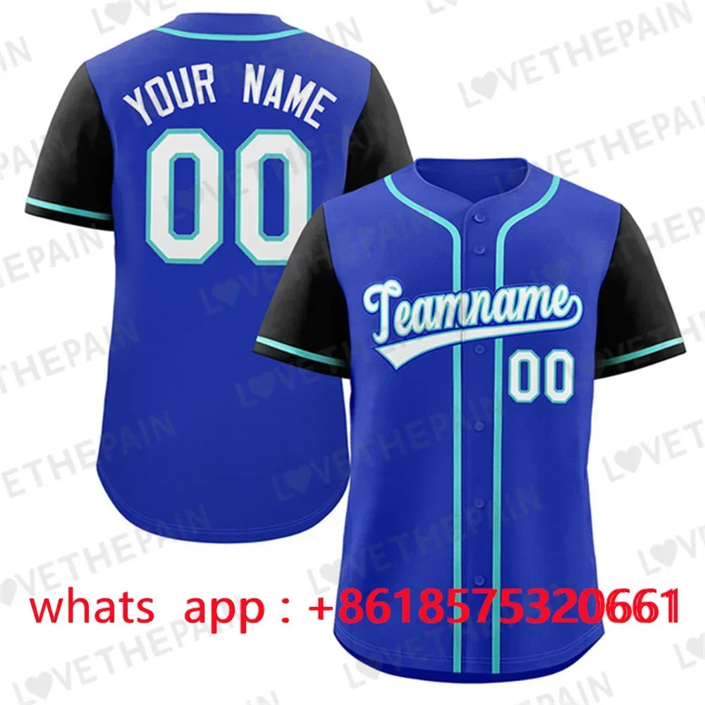 Personalization Custom Baseball Jersey Print Team Shirt Personal Name Number Hip Hop Sportswear Baseball T-shirt Men/Women/Kids
