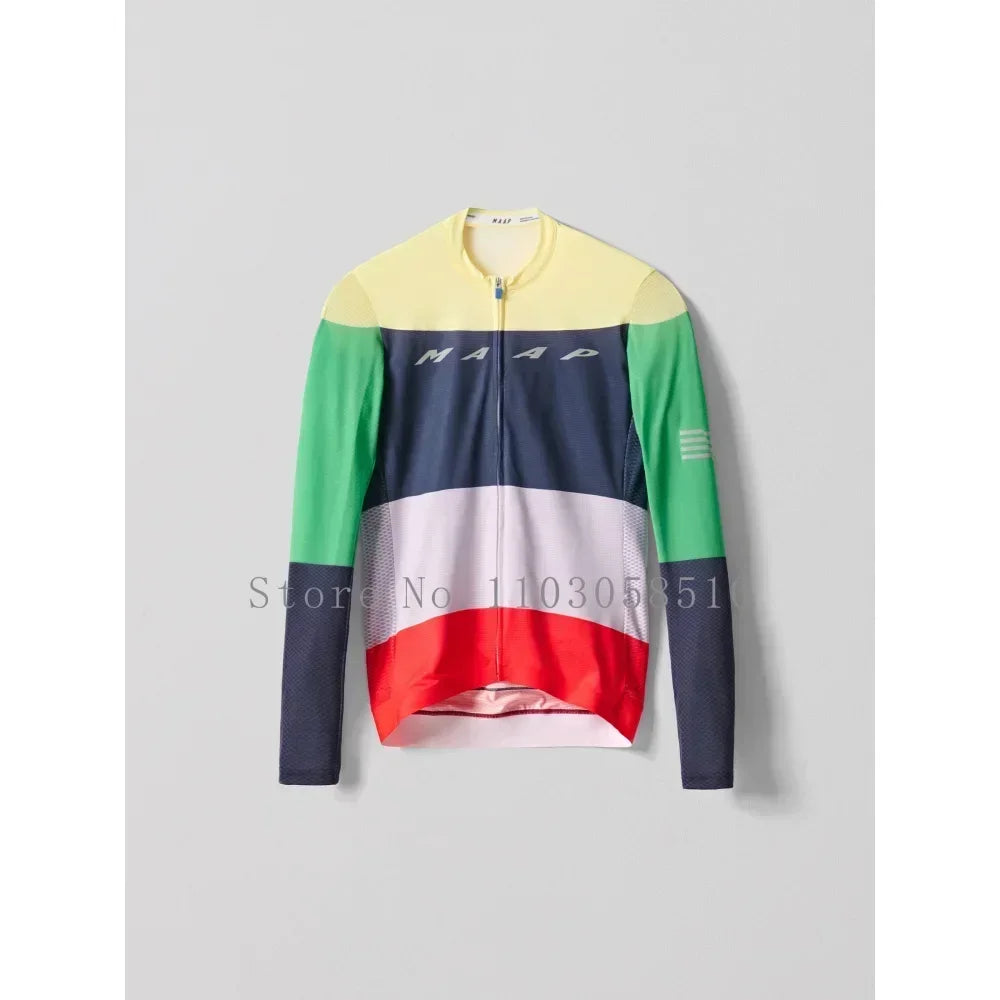 2025 Team High Quality Pro Cycling Jersey Men Woman Breathable Bicycle Clothing Road MTB Bike High-end Simple Long Sleeve Thin