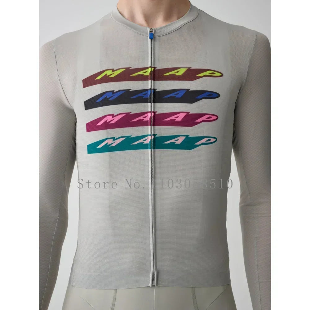 2025 Team High Quality Pro Cycling Jersey Men Woman Breathable Bicycle Clothing Road MTB Bike High-end Simple Long Sleeve Thin