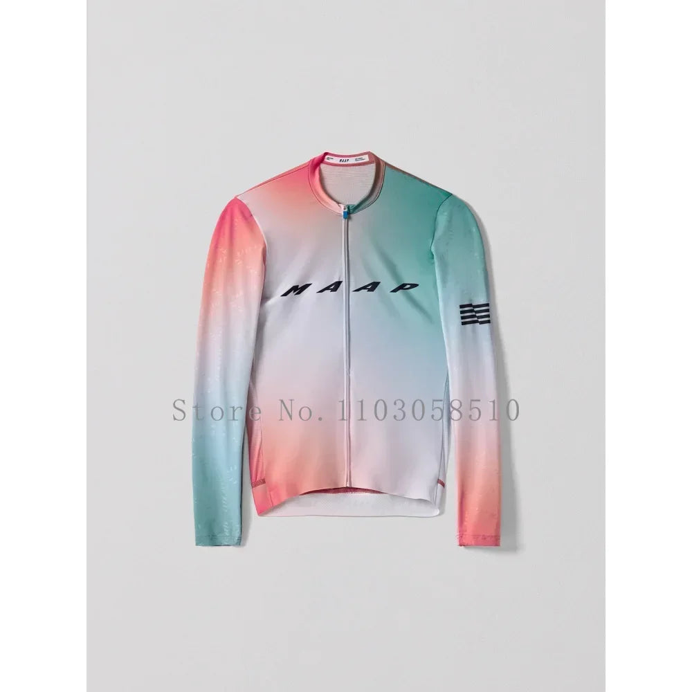 2025 Team High Quality Pro Cycling Jersey Men Woman Breathable Bicycle Clothing Road MTB Bike High-end Simple Long Sleeve Thin