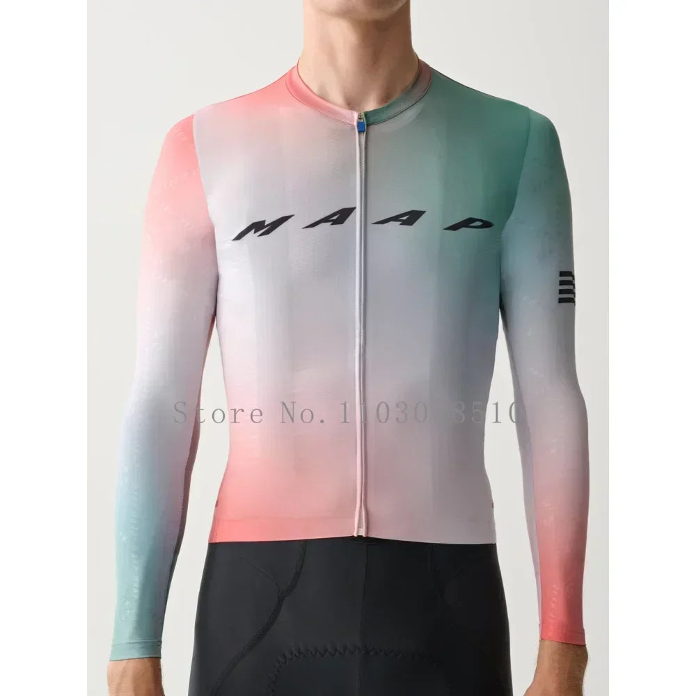 2025 Team High Quality Pro Cycling Jersey Men Woman Breathable Bicycle Clothing Road MTB Bike High-end Simple Long Sleeve Thin