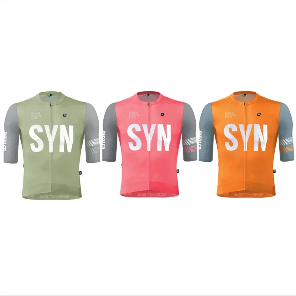 SYNDICATE PRO JERSEY CANDY GREY SYN Team Race Bicycle Tops Summer Short Sleeve New Color Cycling Shirts