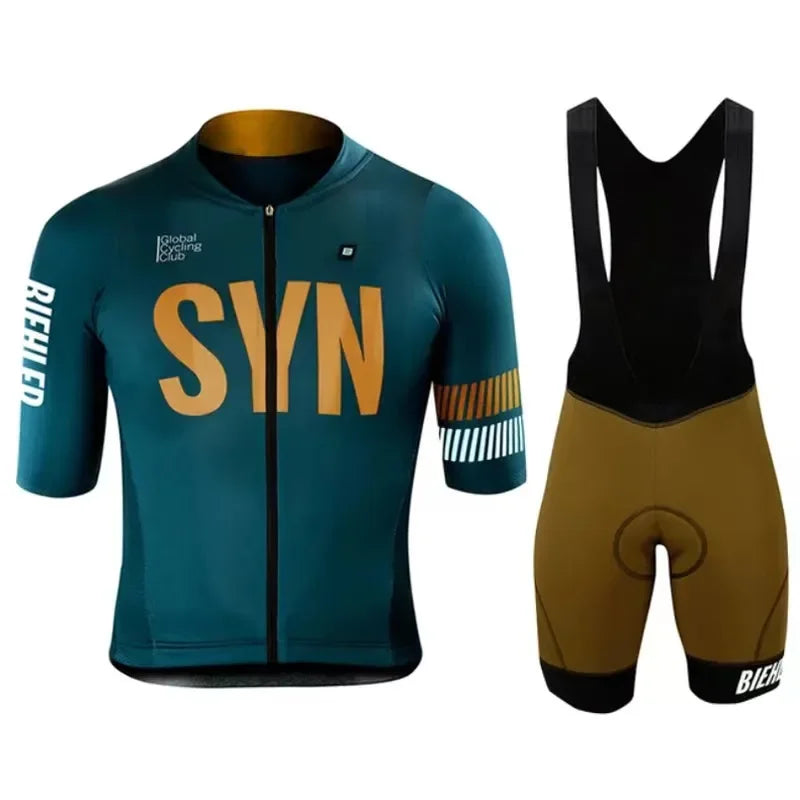 SYNful Quick Dry Short Sleeve Men's Cycling Clothing Set Mountain Bike Suit Summer 2024 Ciclismo Ropa Hombre