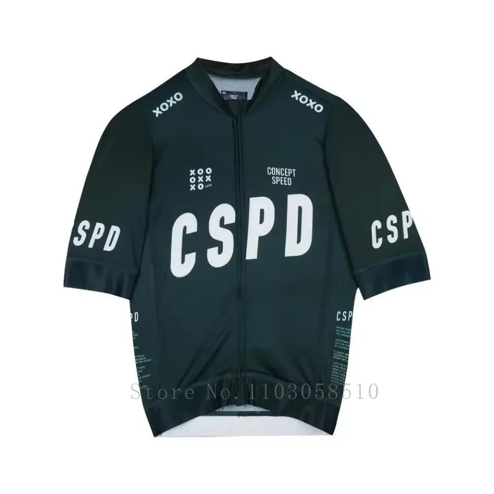 CSPD Summer Cycling Jersey Maillot Ciclismo Hombre Pro Team Riding Bicycle Clothing Short Sleeve High Quality MTB Cycling Jersey