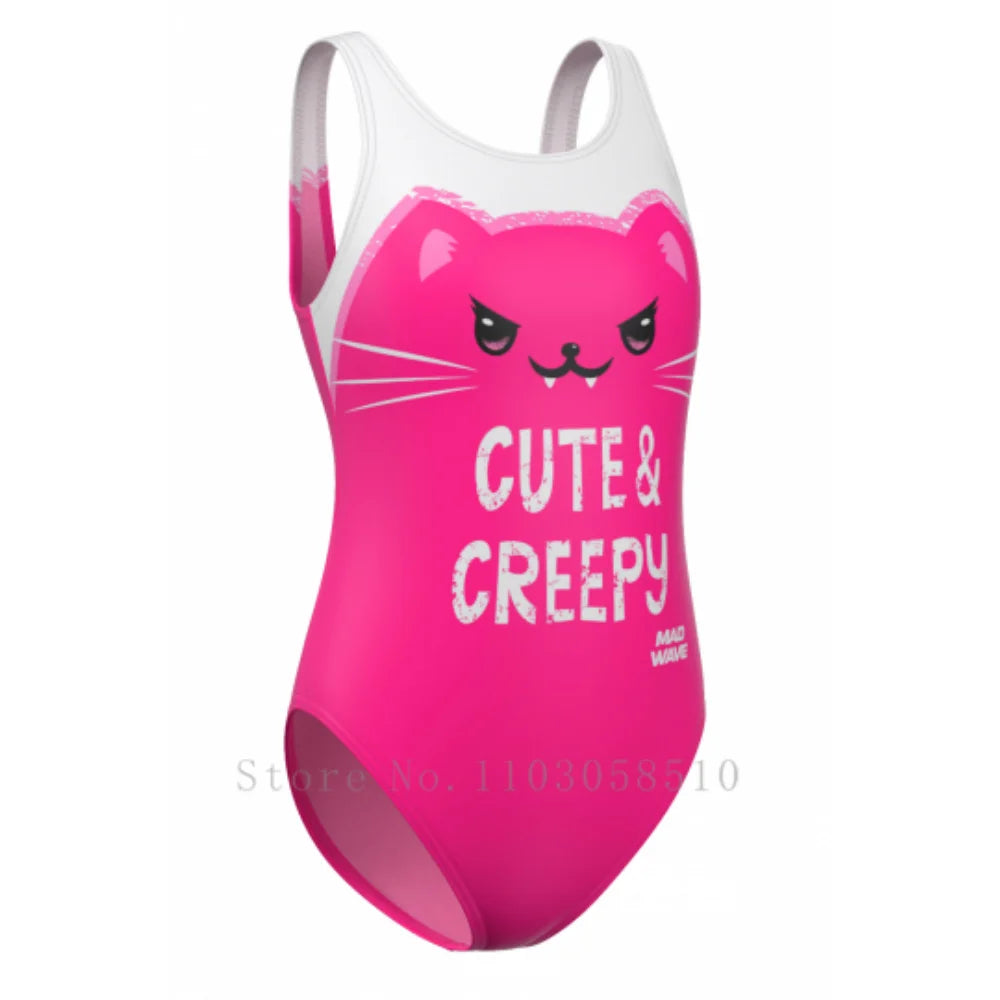 mad wave 8-14Years Girls Swimsuit Brand New Summer Children Girls One Piece Swimwear Swimsuits Beachwear Bathing Suits Monokini