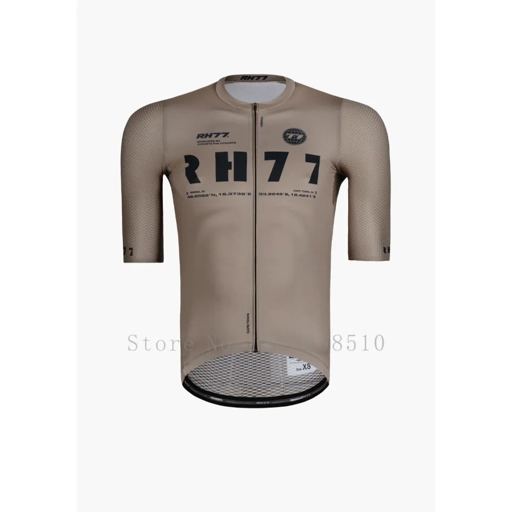 RH77 Cycling Men's Short Sleeve Jerseys Maillot Ciclismo Hombre Quick Dry Breathable Mtb Clothing Road Bike Shirts high quality
