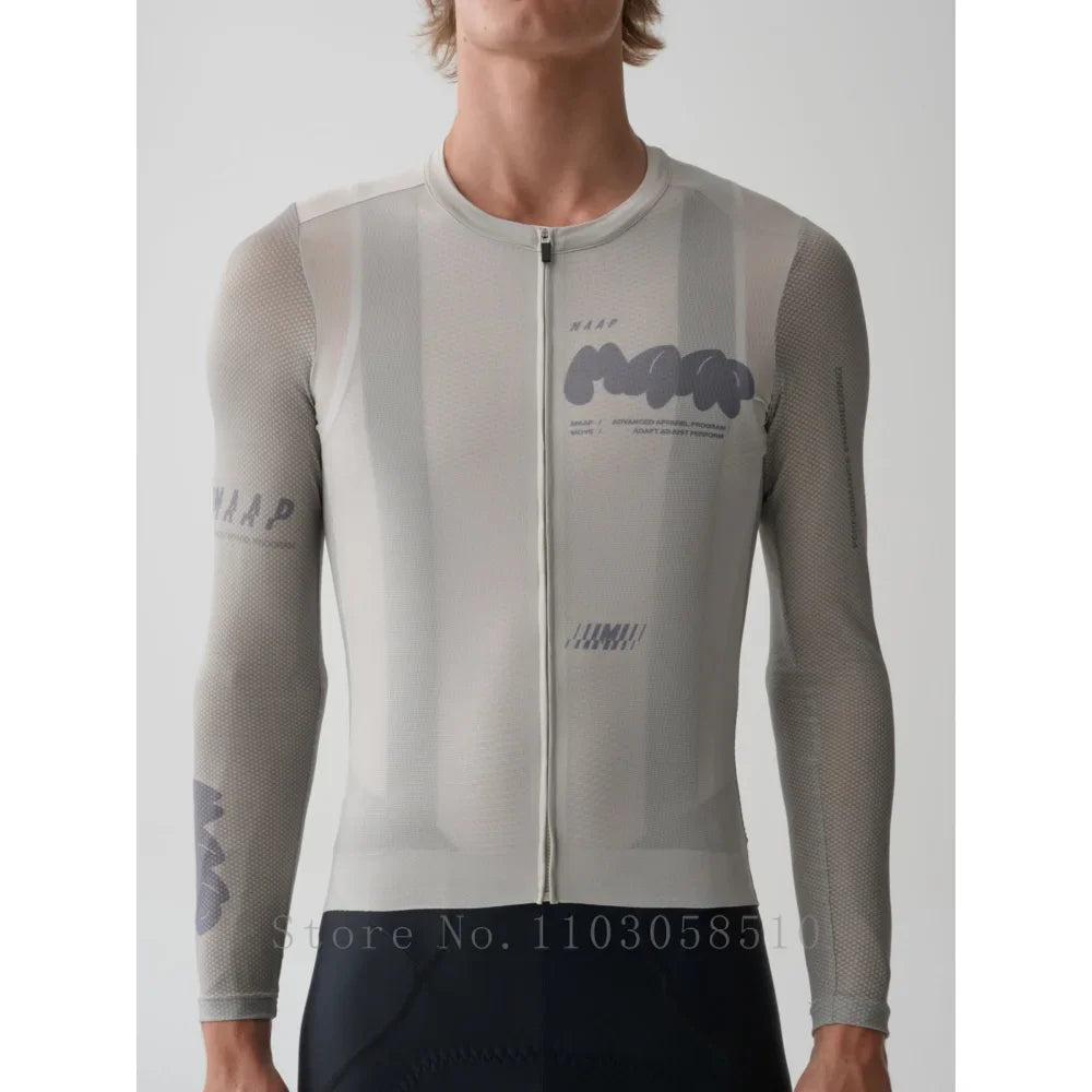 2025 Summer Long Sleeve Cycling Jersey Aero Milk Silk Bicycle Clothing MTB Jersey Men Pro Race Team Shirts high quality ciclismo