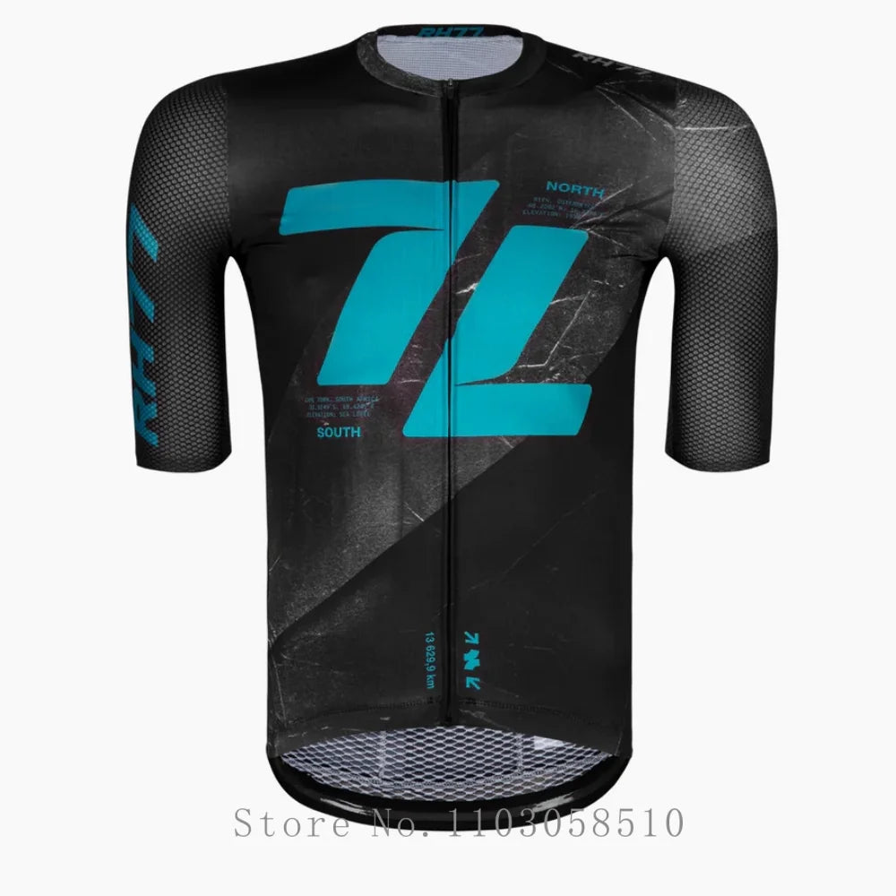 RH77 High Quality Cycling Jersey Men Short Sleeve Bicycle Jersey Breathable Quick Dry MTB Road Cycling Clothing Bike Shirts