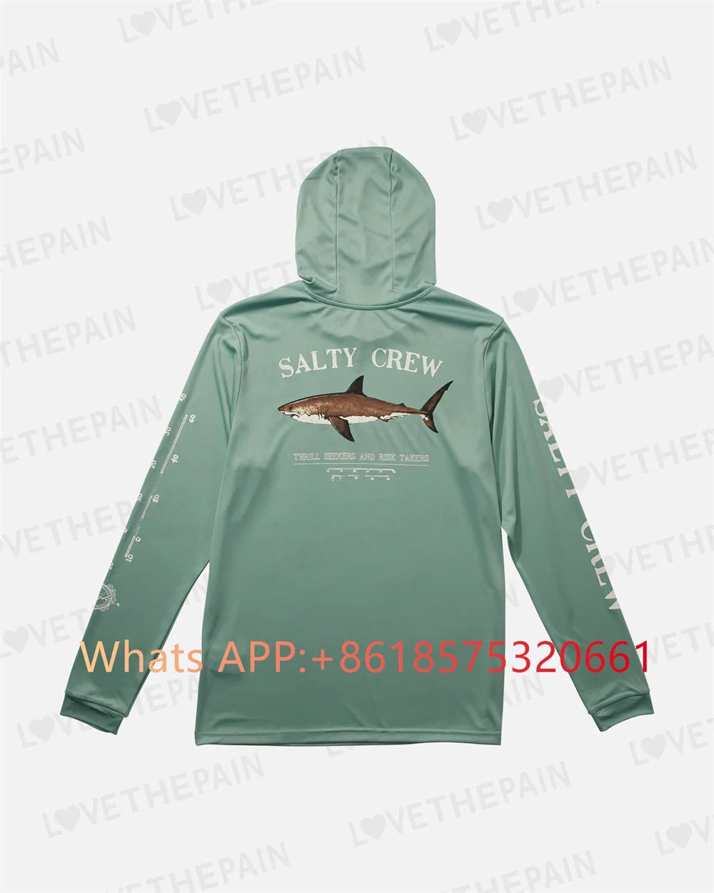 salty crew Fishing Shirt Hooded Large Size Uv Protection Man Outdoor Camouflage Moisture Wicking Jersey Fishing Apparel top 2024