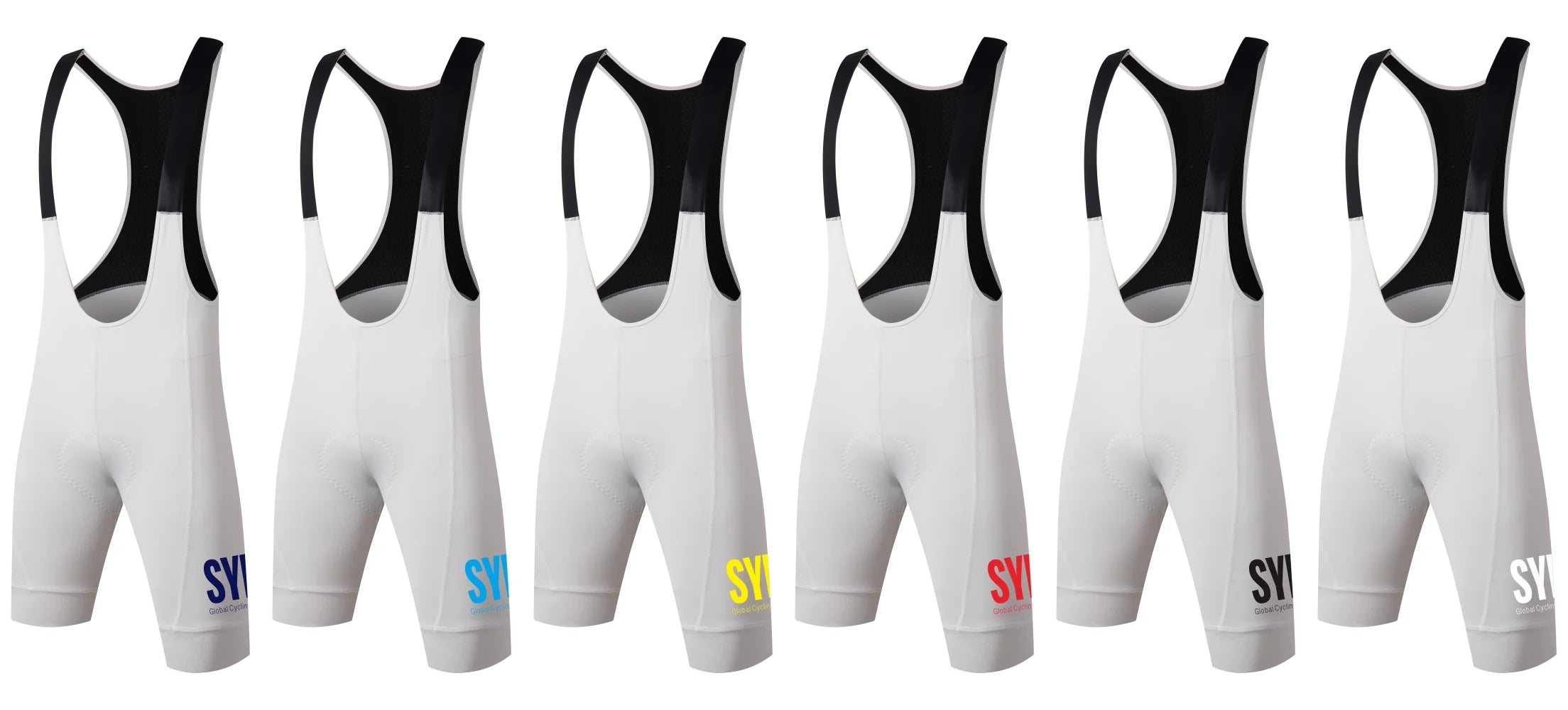 SYN white Men's Cycling Bib Shorts Top Quality Bicycle Shorts 6 Hours Padded Pro Team MTB Road Tights Bicycle Riding Bib Shorts