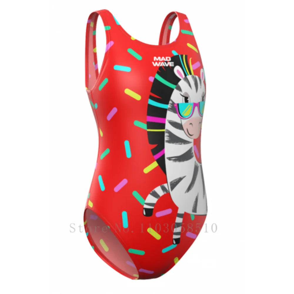 mad wave 8-14Years Girls Swimsuit Brand New Summer Children Girls One Piece Swimwear Swimsuits Beachwear Bathing Suits Monokini