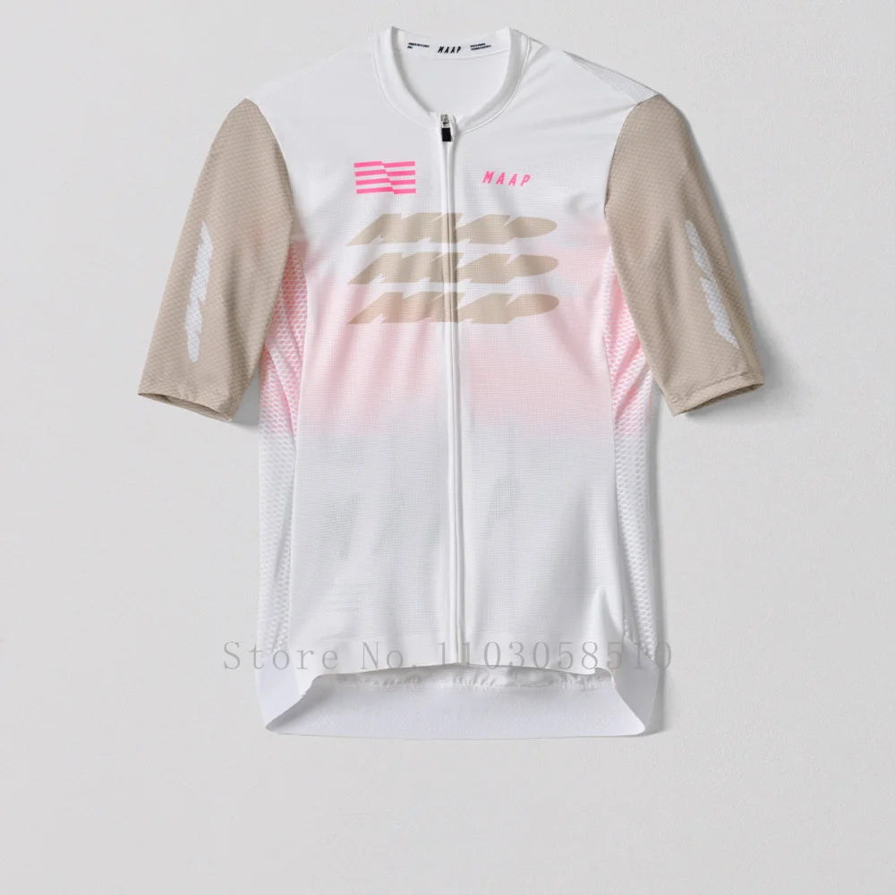 Men Cycling Jersey Mountain Bike MTB Shirts UPF50+ Bicycle Clothing Road Riding Jerseys Outdoor Sports Slim Fit Breathable 2025