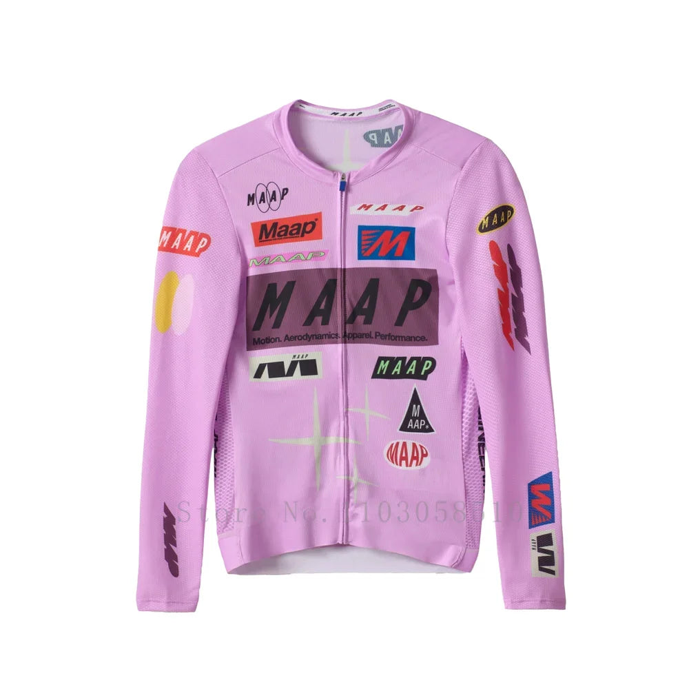 Men's Cycling Jersey with Long Sleeve UPF 50+ Anti-UV Slim Fit Breathable Cycling Maillot Quick Dry MTB Road Cycling Shirt 2025