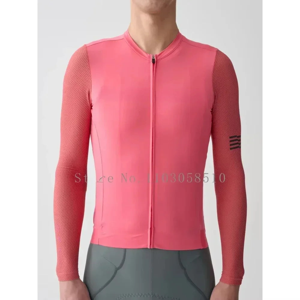 2025 Mens New Cycling Jersey Long Sleeve Clothing Race Road Bike Shirts Bicycle Tops MTB Uniform Maillot high quality