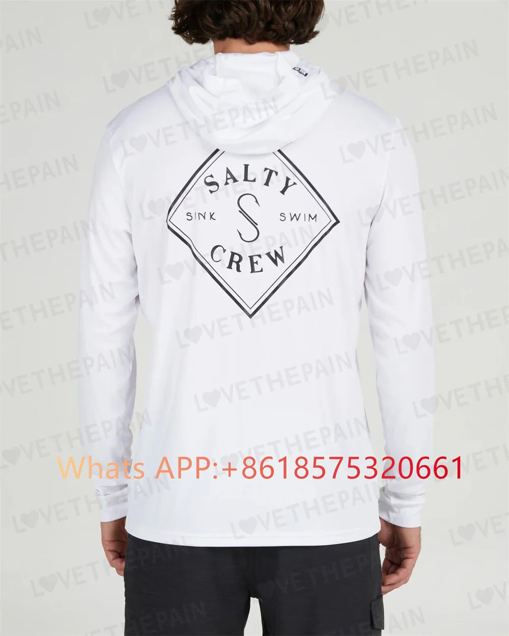 salty crew Fishing Shirt Hooded Large Size Uv Protection Man Outdoor Camouflage Moisture Wicking Jersey Fishing Apparel top 2024