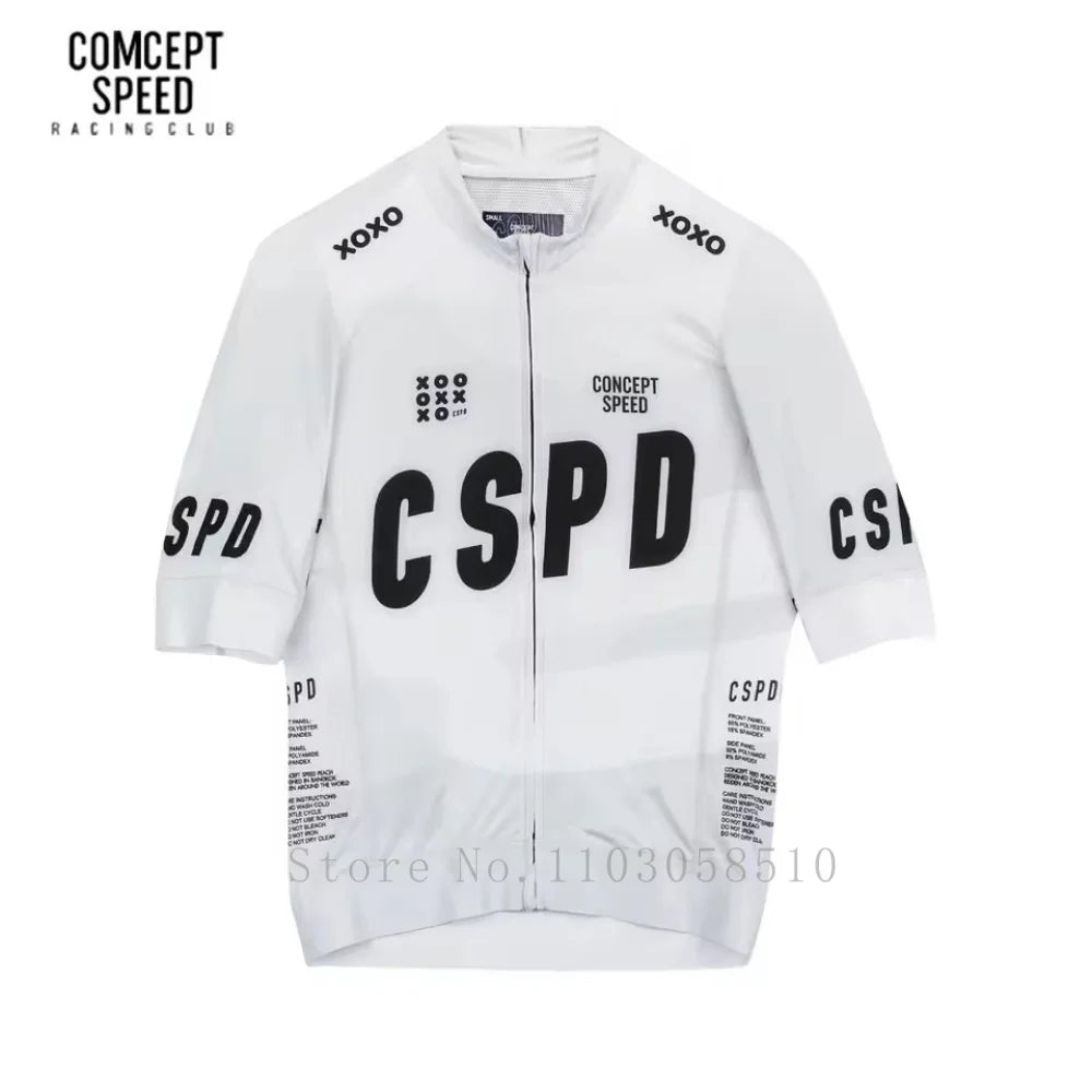 CSPD Summer Cycling Jersey Maillot Ciclismo Hombre Pro Team Riding Bicycle Clothing Short Sleeve High Quality MTB Cycling Jersey
