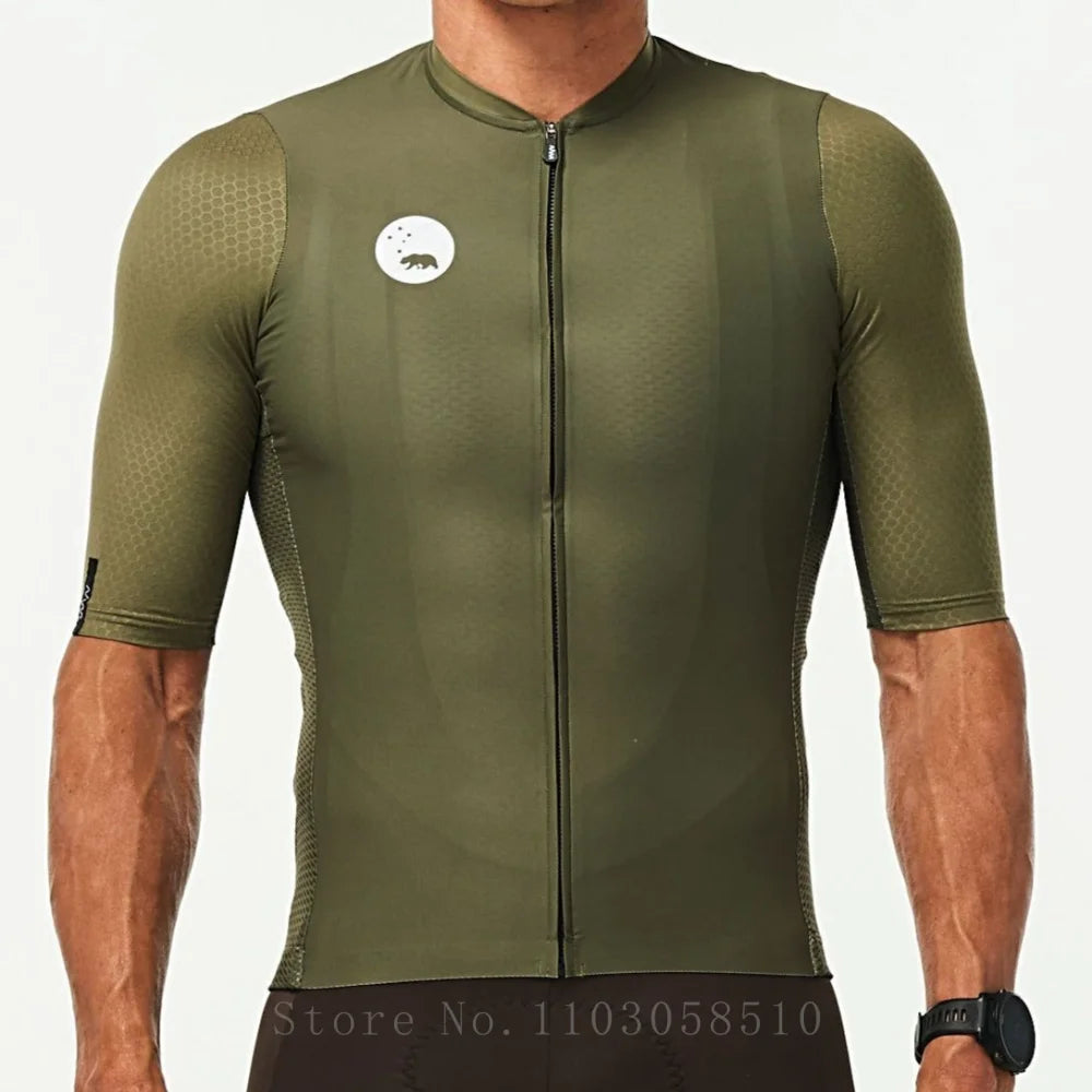 WYN Men's Cycliny Short Sleeve Breathable Summer Biking Top Jersey Moisure Wicking Mountain MTB Cycling Clothing with Pockets