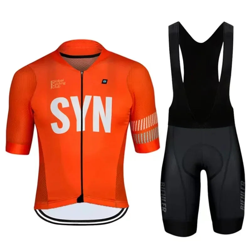 SYNful Quick Dry Short Sleeve Men's Cycling Clothing Set Mountain Bike Suit Summer 2024 Ciclismo Ropa Hombre
