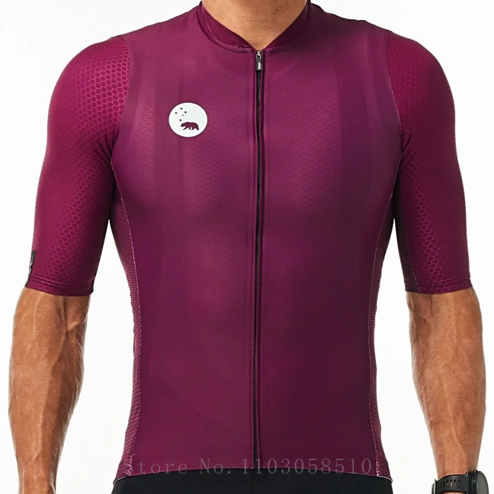 WYN Men's Cycliny Short Sleeve Breathable Summer Biking Top Jersey Moisure Wicking Mountain MTB Cycling Clothing with Pockets
