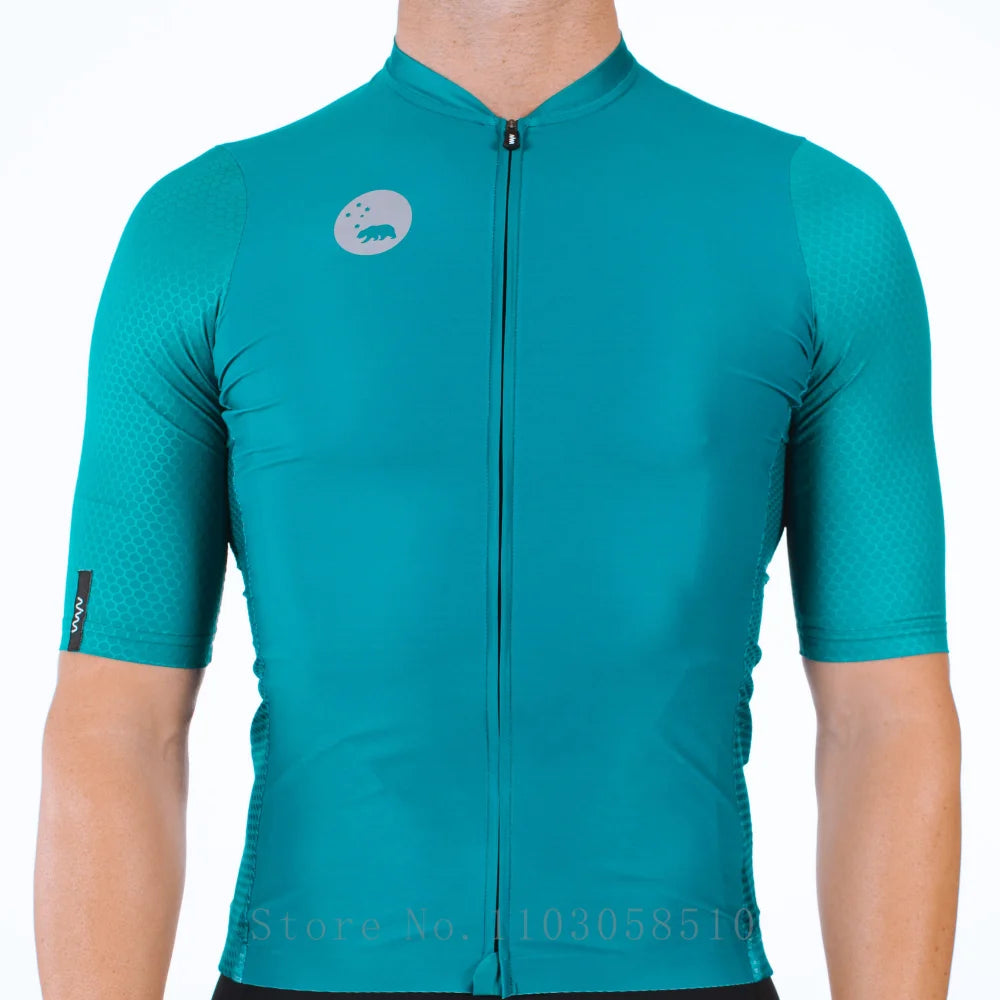 WYN Men's Cycliny Short Sleeve Breathable Summer Biking Top Jersey Moisure Wicking Mountain MTB Cycling Clothing with Pockets