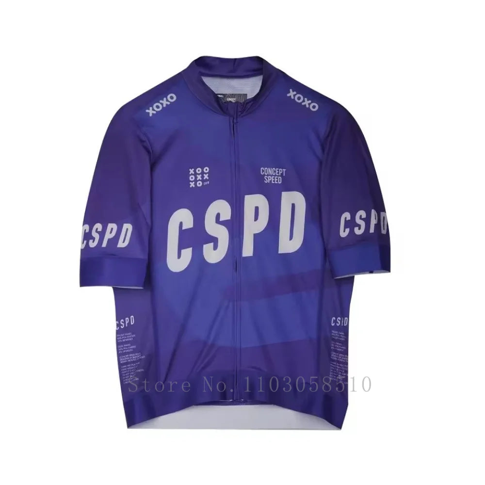 CSPD Summer Cycling Jersey Maillot Ciclismo Hombre Pro Team Riding Bicycle Clothing Short Sleeve High Quality MTB Cycling Jersey