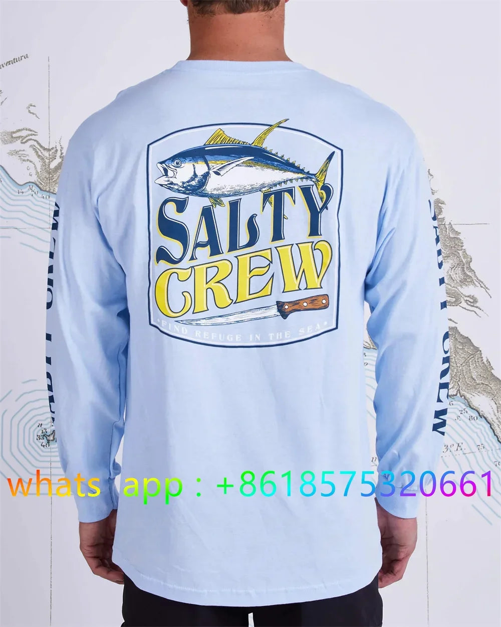 Fishing Wear Mens Crewneck Shirt Print Camisa De Pesca Fishing Long Sleeve Uv Protection T-shirt Performance Angling Clothing