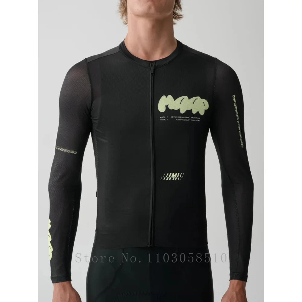 Summer Long Sleeve Cycling Jersey Aero Milk Silk Bicycle Clothing MTB Jersey Men Pro Race Team Shirts high quality ciclismo