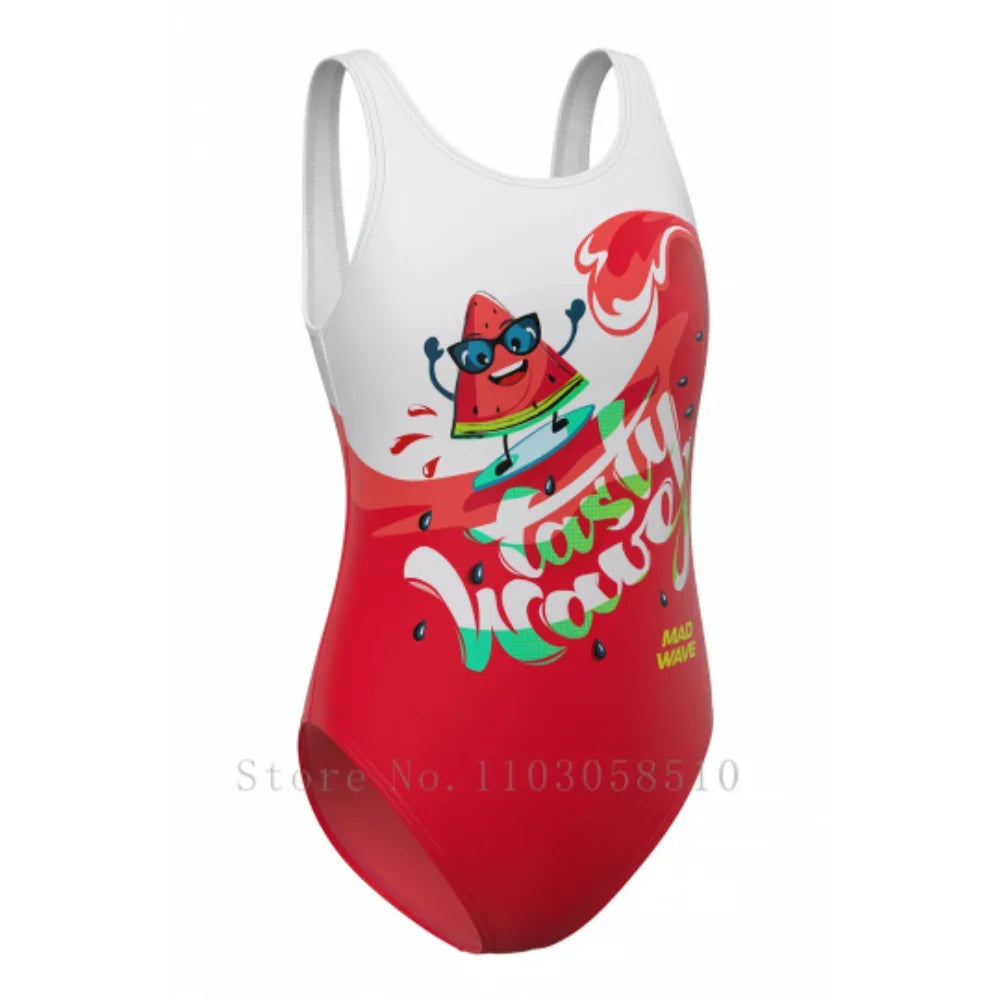 mad wave 8-14Years Girls Swimsuit Brand New Summer Children Girls One Piece Swimwear Swimsuits Beachwear Bathing Suits Monokini