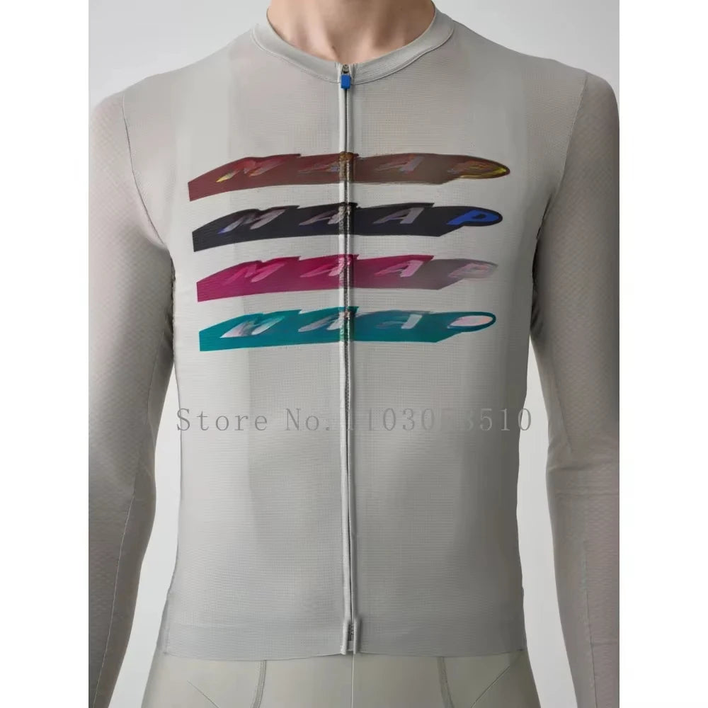 2025 Team High Quality Pro Cycling Jersey Men Woman Breathable Bicycle Clothing Road MTB Bike High-end Simple Long Sleeve Thin