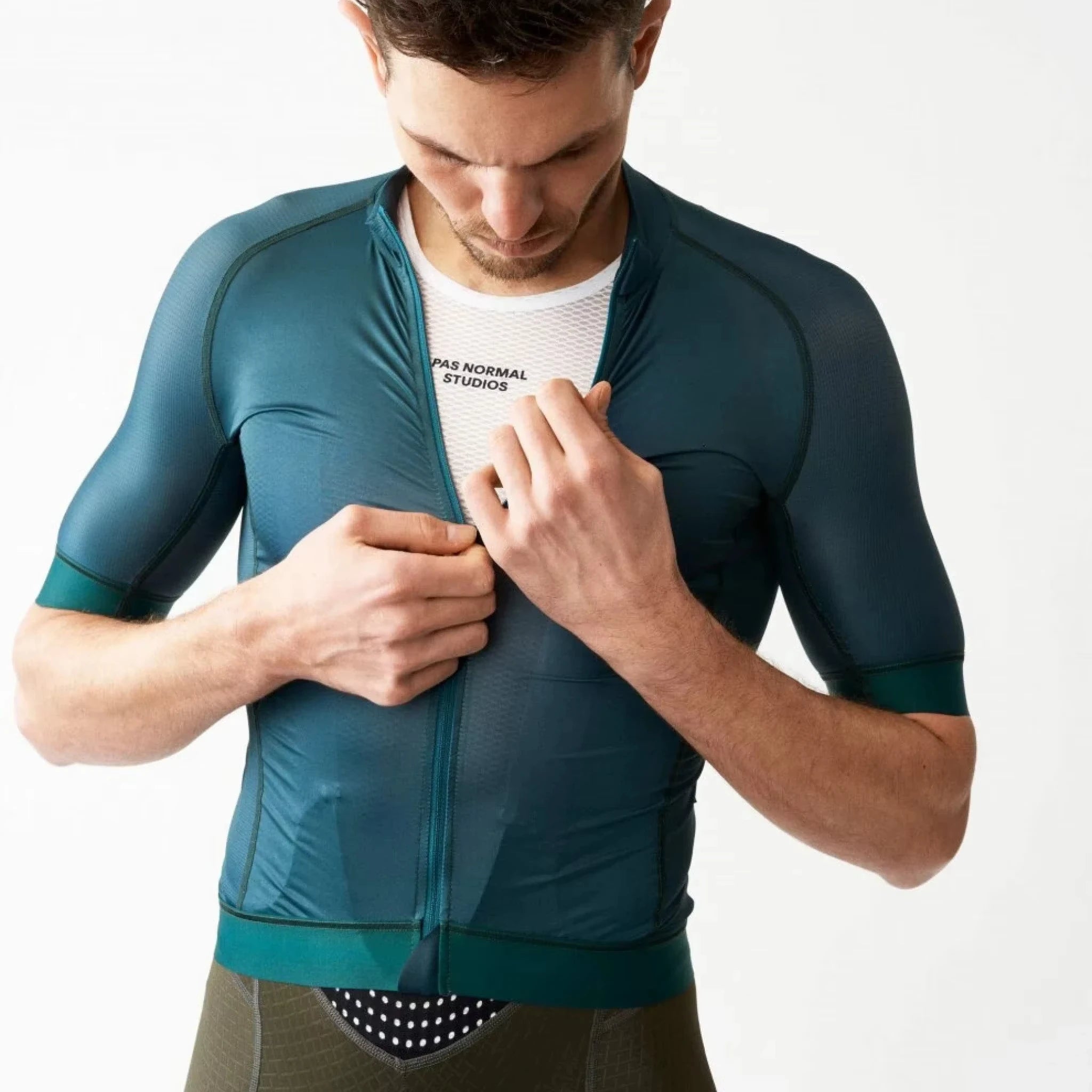 MTB Replica Normal Studios Short Sleeve Cycling Jersey 2025 Team New Blue Mens Coolmax Speed Bicycle Clothing Mtb Shirts