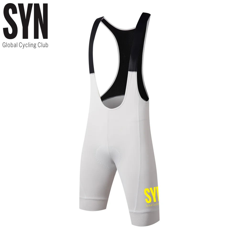 SYN white Men's Cycling Bib Shorts Top Quality Bicycle Shorts 6 Hours Padded Pro Team MTB Road Tights Bicycle Riding Bib Shorts
