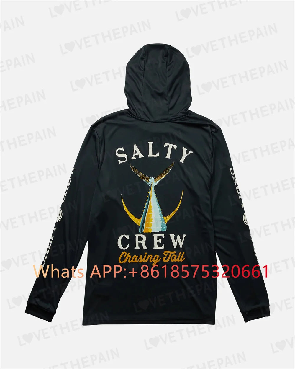 salty crew Fishing Shirt Hooded Large Size Uv Protection Man Outdoor Camouflage Moisture Wicking Jersey Fishing Apparel top 2024