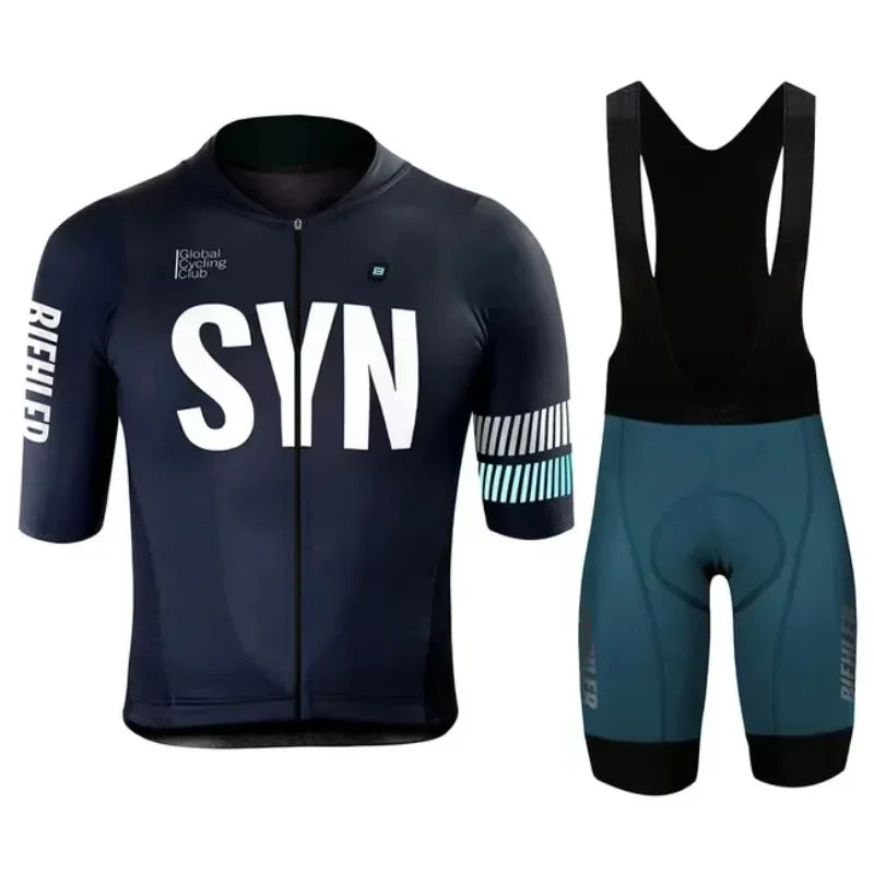 SYNful Quick Dry Short Sleeve Men's Cycling Clothing Set Mountain Bike Suit Summer 2024 Ciclismo Ropa Hombre