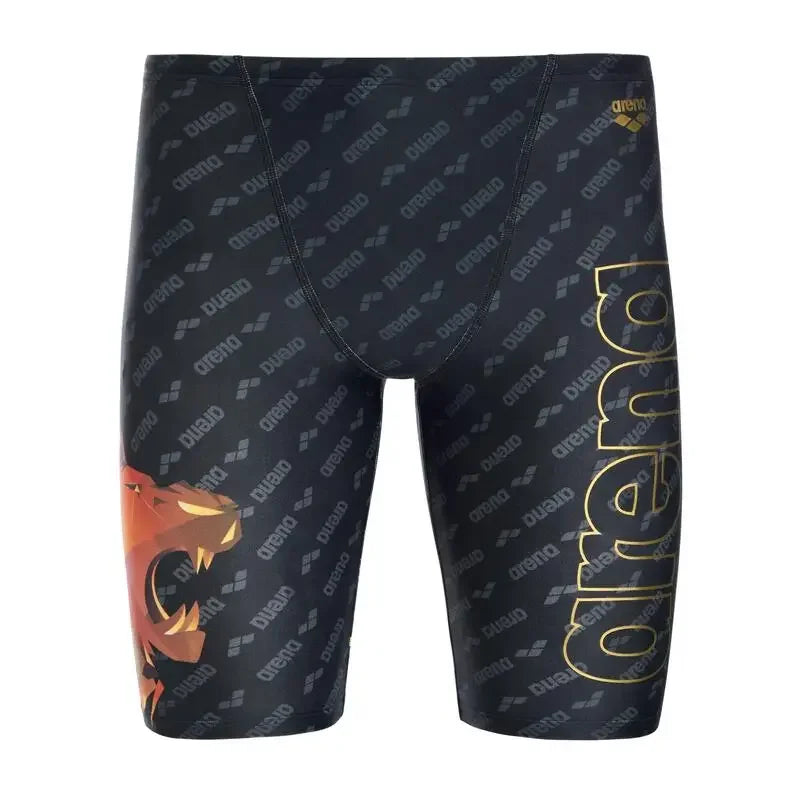 New Men's Swim Jammer Swimsuit Beach Tights Shorts Athletic Training Swimwear Swimming Trunks Bathing Suit Diving Surfing Pants