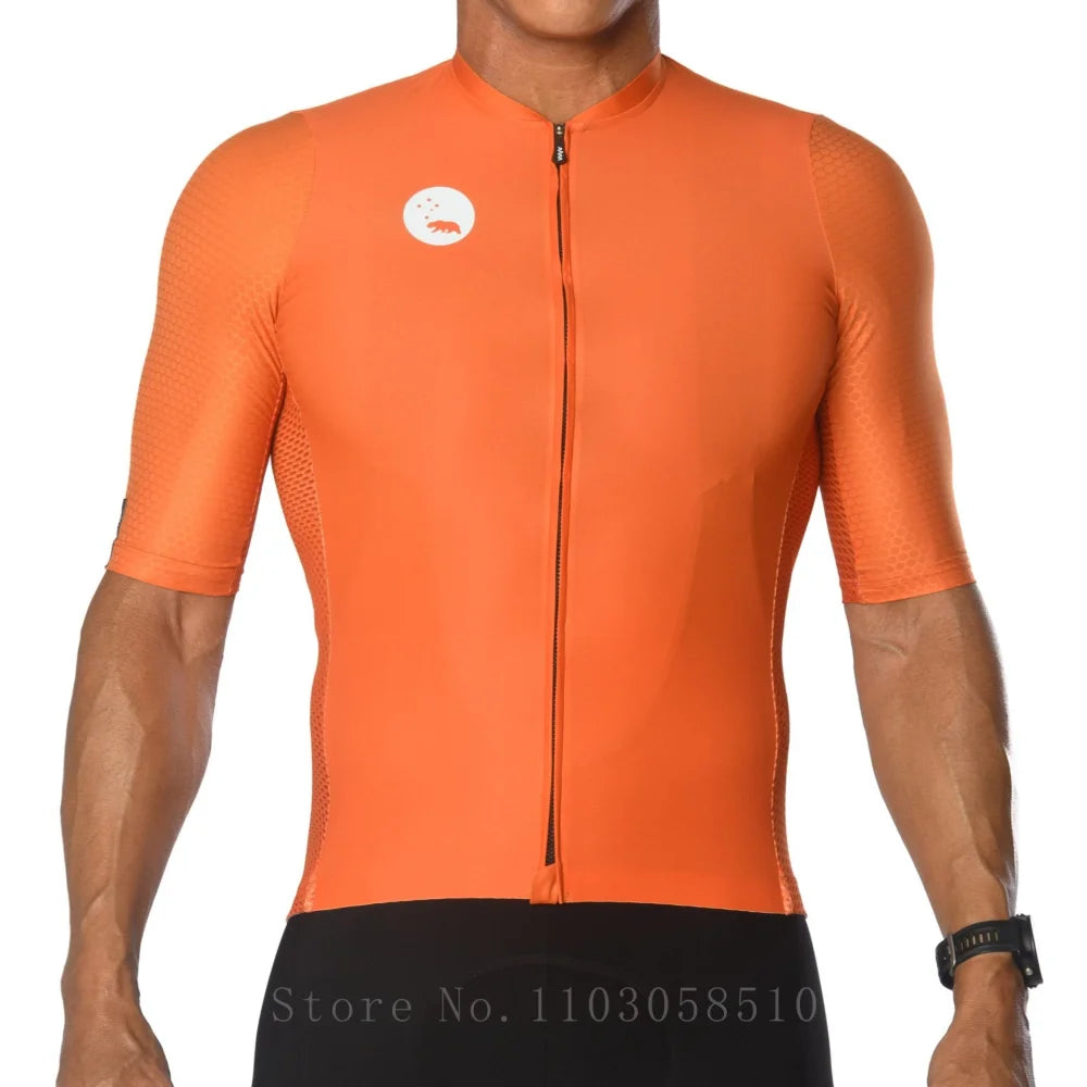 WYN Men's Cycliny Short Sleeve Breathable Summer Biking Top Jersey Moisure Wicking Mountain MTB Cycling Clothing with Pockets