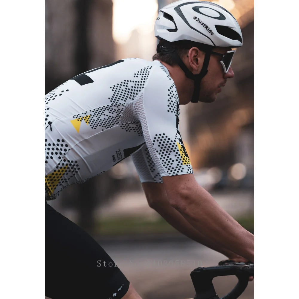 RH77 High Quality Cycling Jersey Men Short Sleeve Bicycle Jersey Breathable Quick Dry MTB Road Cycling Clothing Bike Shirts