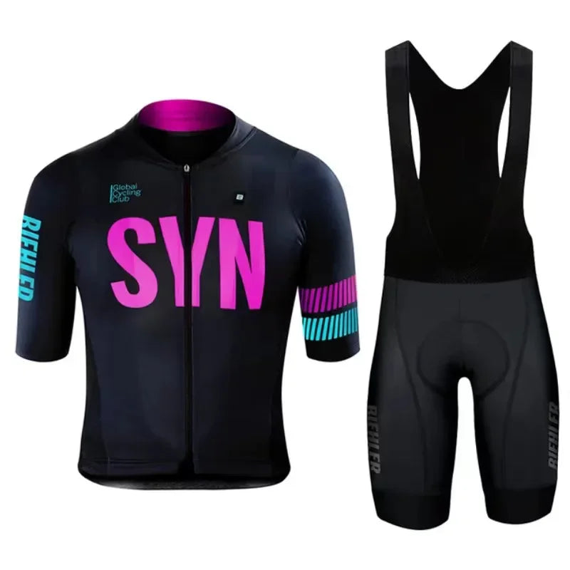 SYNful Quick Dry Short Sleeve Men's Cycling Clothing Set Mountain Bike Suit Summer 2024 Ciclismo Ropa Hombre