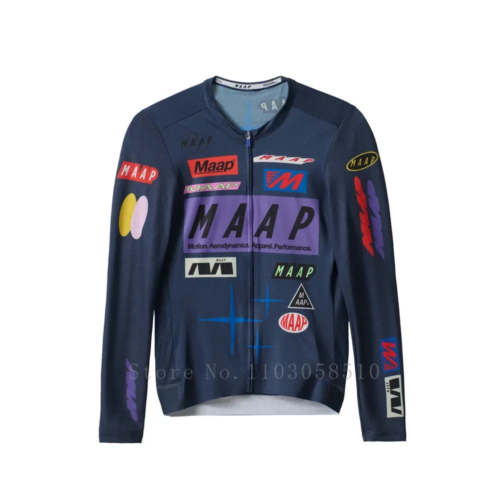 Men's Cycling Jersey with Long Sleeve UPF 50+ Anti-UV Slim Fit Breathable Cycling Maillot Quick Dry MTB Road Cycling Shirt 2025