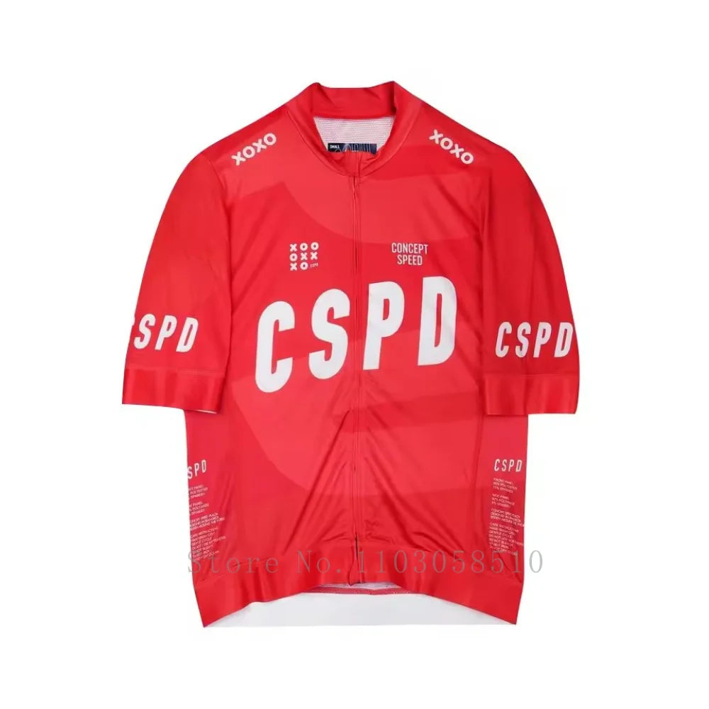 CSPD Summer Cycling Jersey Maillot Ciclismo Hombre Pro Team Riding Bicycle Clothing Short Sleeve High Quality MTB Cycling Jersey