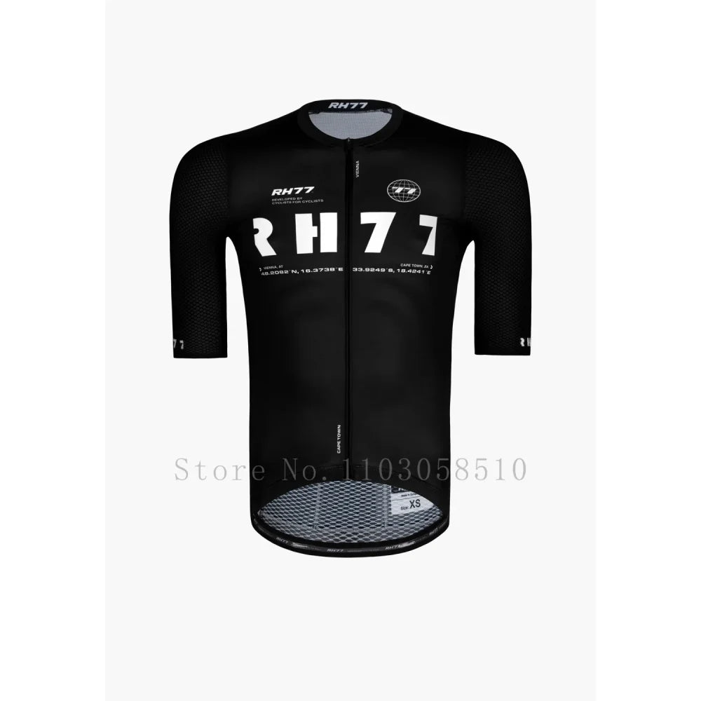 RH77 Cycling Men's Short Sleeve Jerseys Maillot Ciclismo Hombre Quick Dry Breathable Mtb Clothing Road Bike Shirts high quality