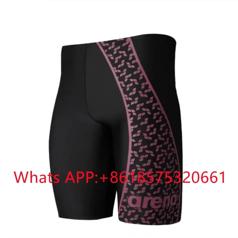 New Men's Swim Jammer Swimsuit Beach Tights Shorts Athletic Training Swimwear Swimming Trunks Bathing Suit Diving Surfing Pants