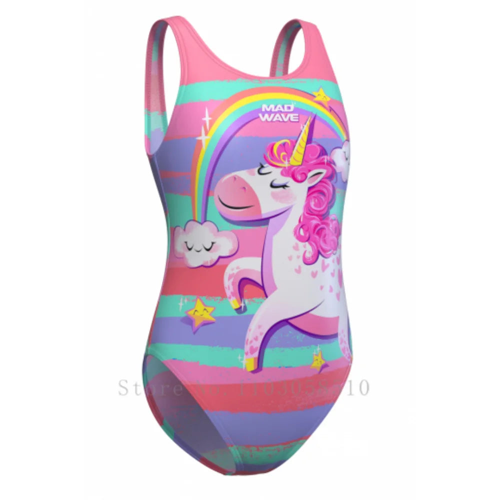mad wave 8-14Years Girls Swimsuit Brand New Summer Children Girls One Piece Swimwear Swimsuits Beachwear Bathing Suits Monokini