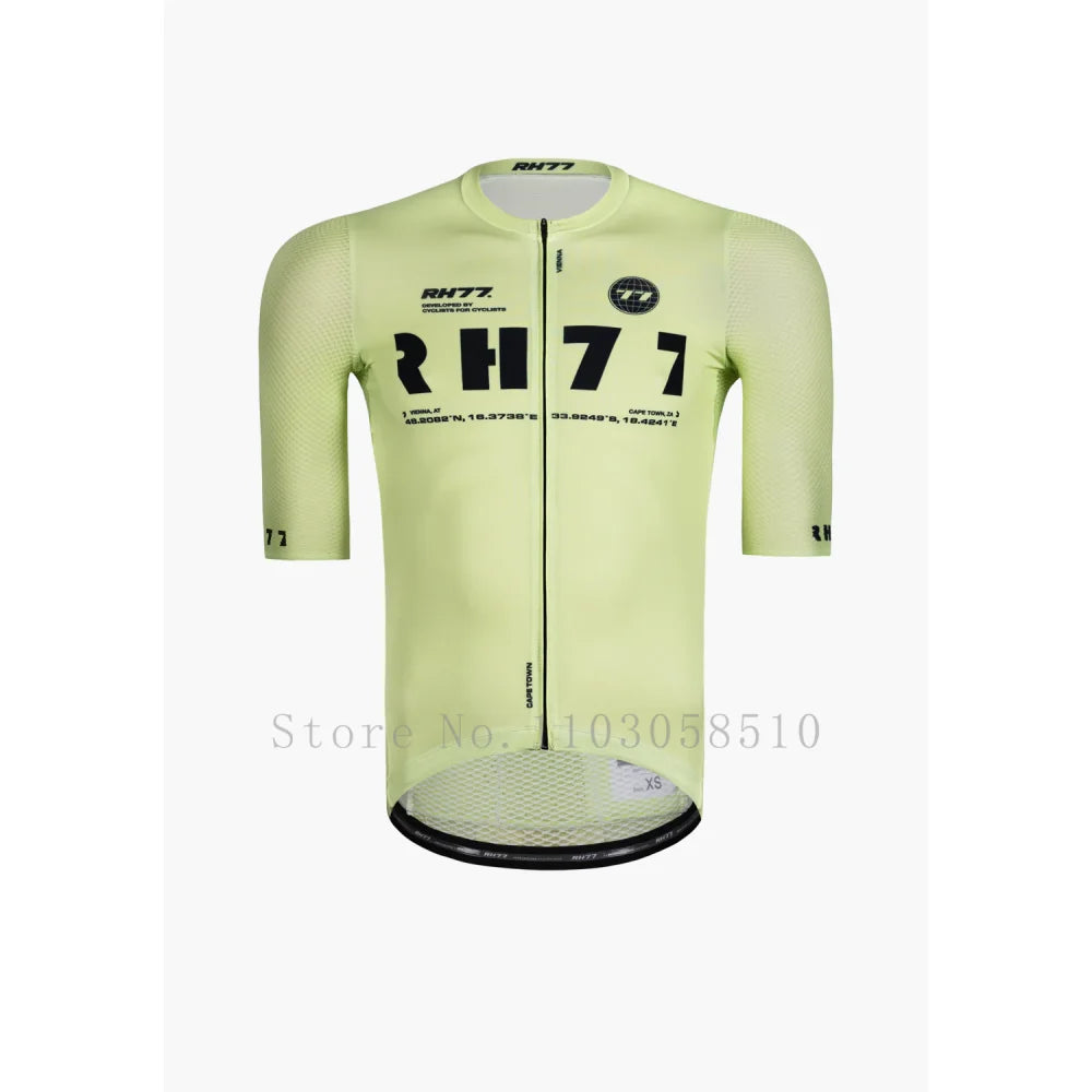 RH77 Cycling Men's Short Sleeve Jerseys Maillot Ciclismo Hombre Quick Dry Breathable Mtb Clothing Road Bike Shirts high quality
